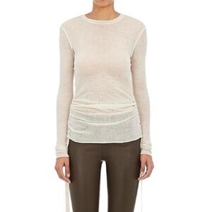 Helmut Lang Cream Long Sleeve Top